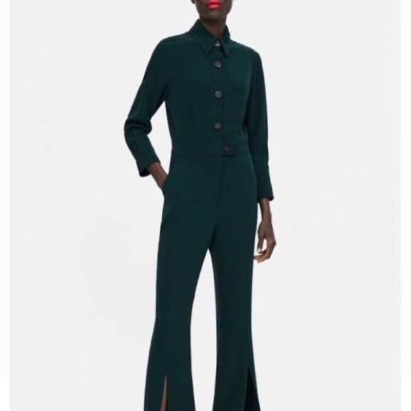 Zara Pants - NWT Zara Forest Green Jumpsuit size S